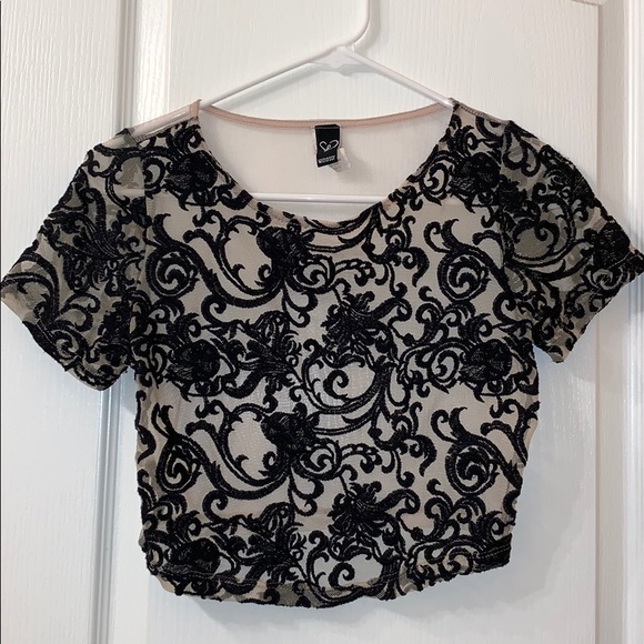 Windsor Tops - Lace Mesh Crop Top